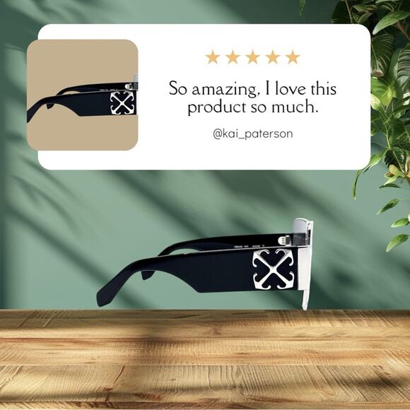 Off-White Black and Silver Sunglasses - Picture 3 of 11